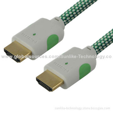 HDMI Cables with Double-color Molding Type, 24K Gold-plated Connector